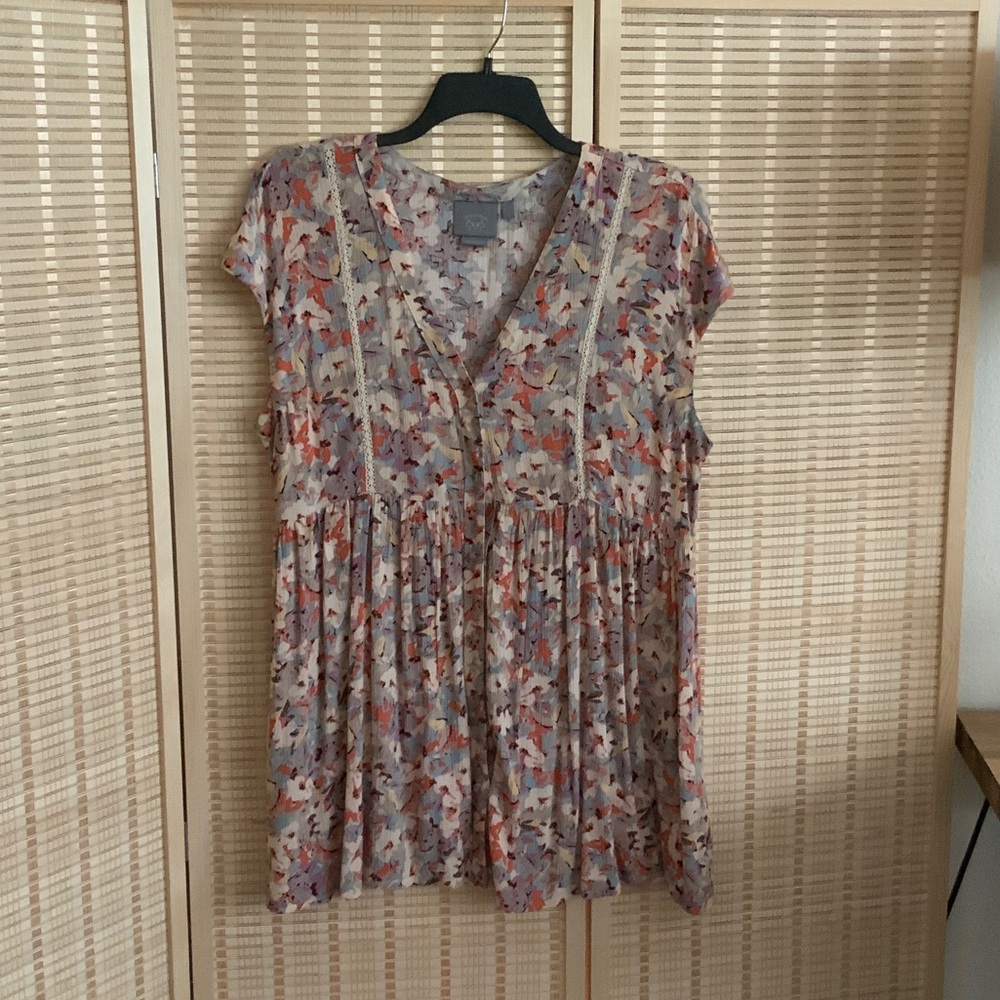 Anthropologie Vanessa Virginia Floral tunic or mini. L **SUMMER SALE!